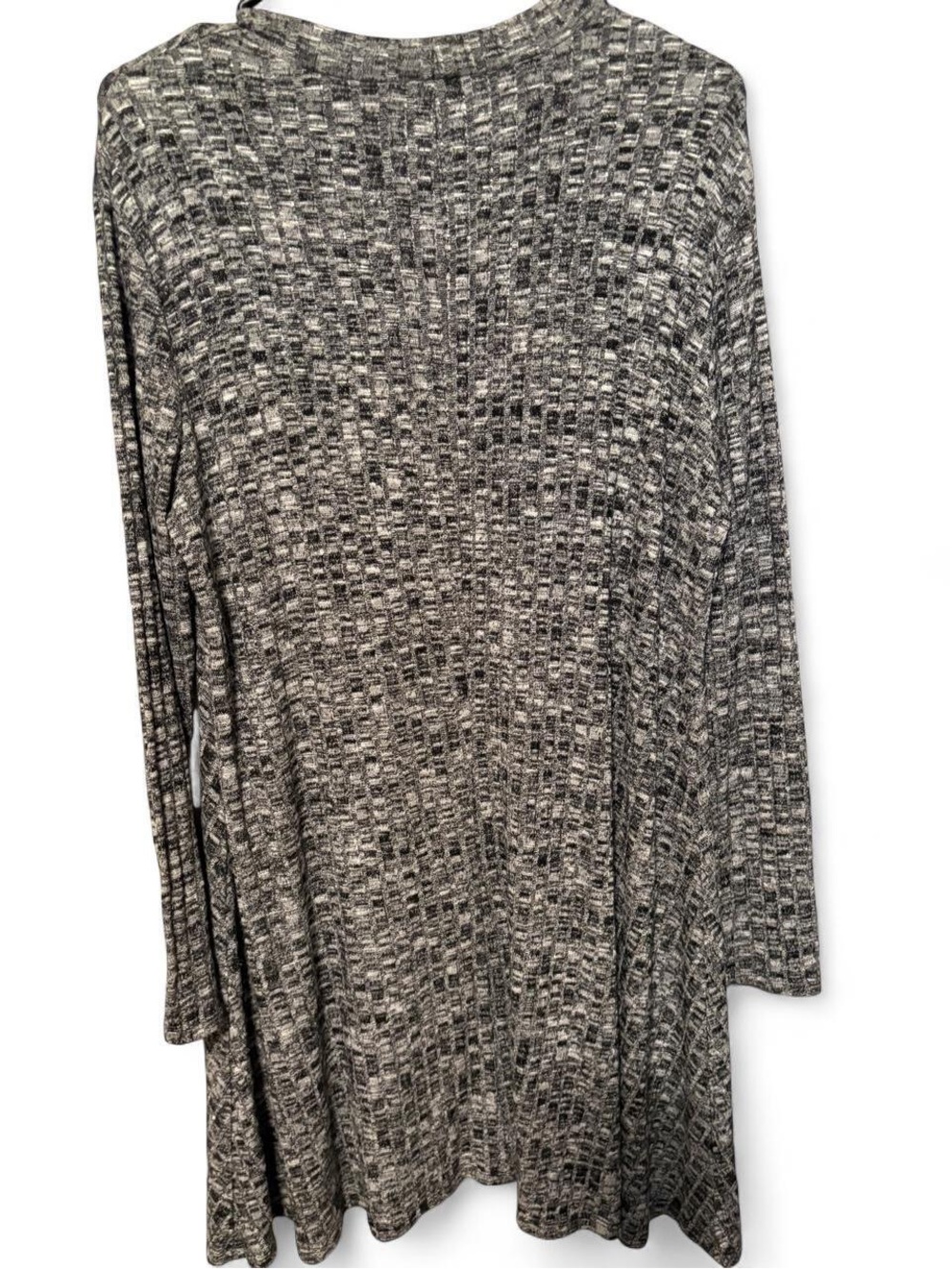 Bobbie Brooks Gray Textured Knit Sweater Dress